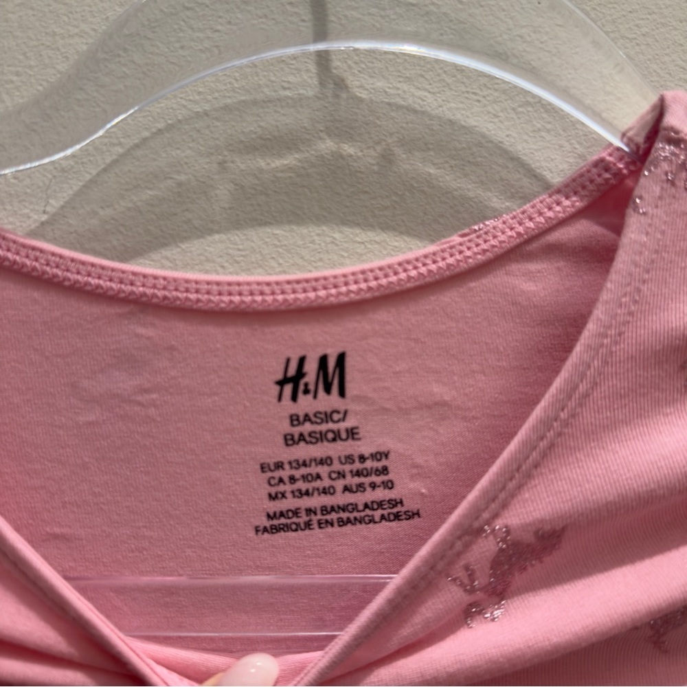 H&M Pink Pony Horse Girls Dress Size 6-10 - Picture 3 of 4